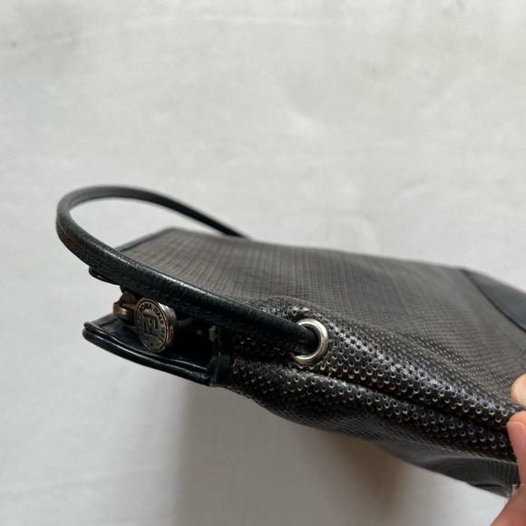 Fendi Purse Clutch Navy Blue Leather 10 inch - Picture 2 of 7